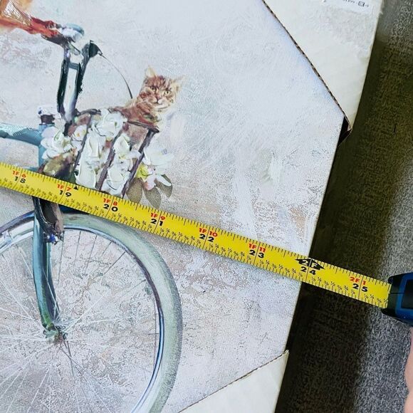 Dogs on Bicycle Canvas Wall Art Decor Painting - Picture 4 of 6